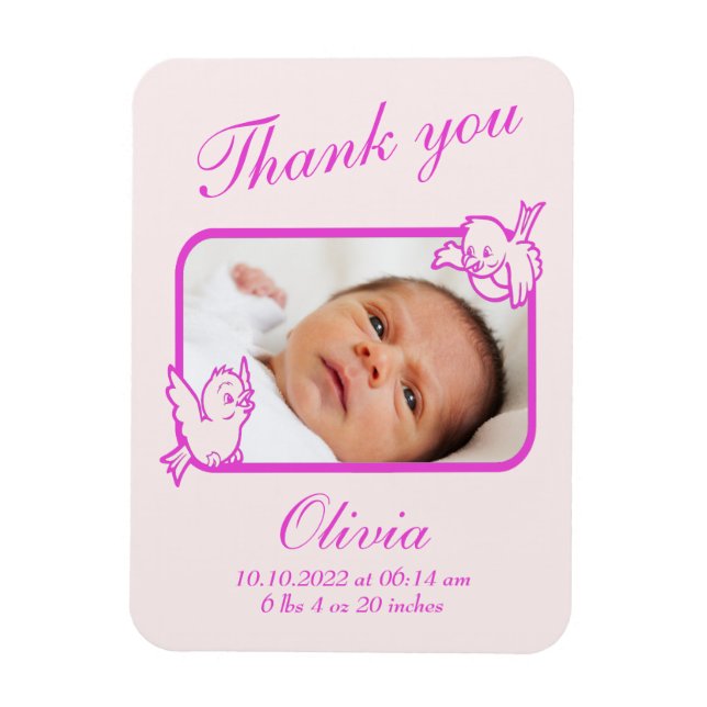 Tack för ditt födelseattest magnet (Vertikal)