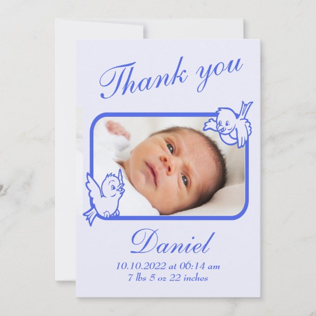 Tack för ditt födelseattest meddelande (Framsida)