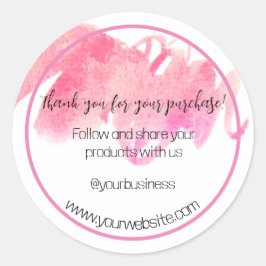 Tack för ditt företag runt klistermärke