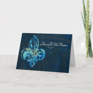 Tack för ditt företags fleur-de-lis kort