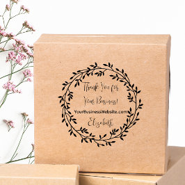 Tack för ditt företags webbplats Namn Självfärgande Stämpel