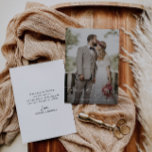 Tack för ditt foto, bröllop<br><div class="desc">En vacker,  känslig manusdesign med en underbar bild av bruden och trippen. Lägg till ett personligt tackmeddelande längst bak.</div>