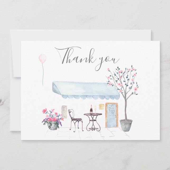 Tack för ditt foto, Paris Bröllop Kort (Framsida)