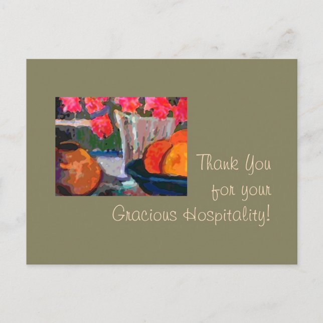Tack för ditt Gracious Hospitality! Vykort (Framsida)