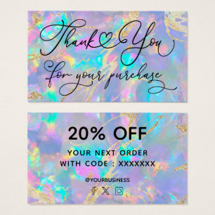 Tack för ditt köp av lila-alternativ visitkort