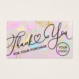 Tack för ditt köp av rosa-alternativ visitkort