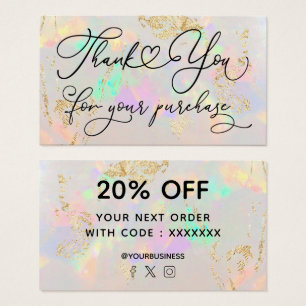 Tack för ditt köp av vit valfri visitkort