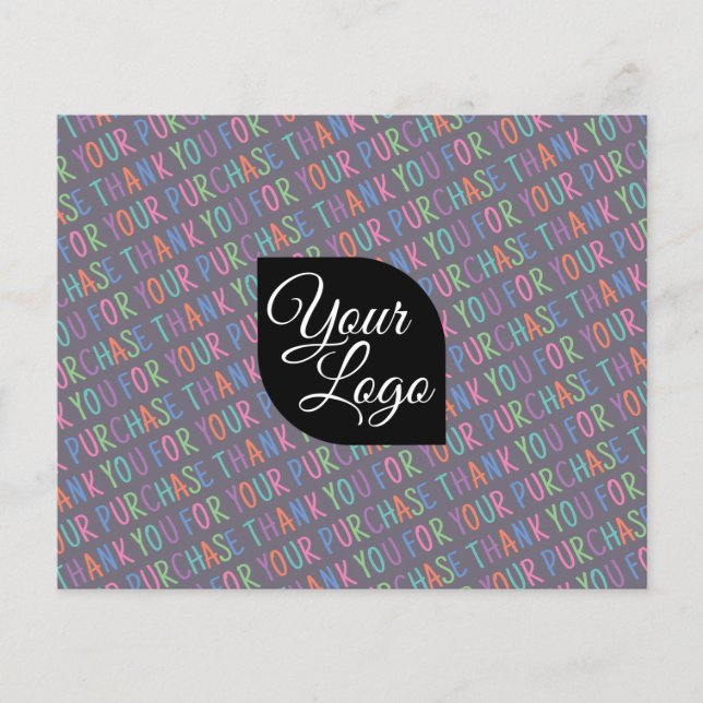 Tack För Ditt Köp Färgglad Kul Lägg Till Logo (Framsida)