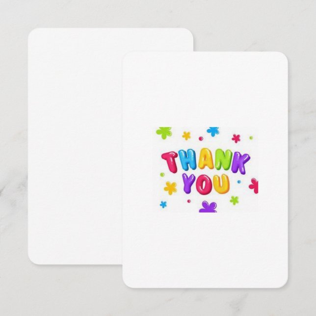 Tack för ditt kort (Fram/baksida)