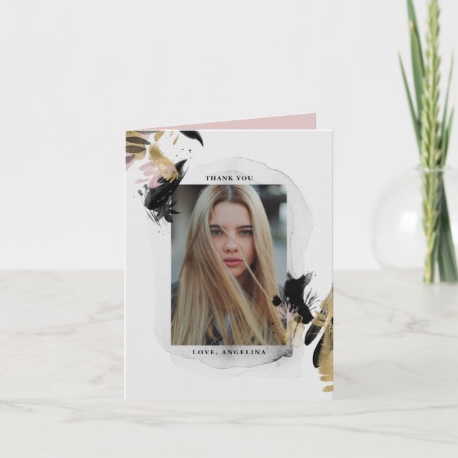 Tack för ditt kort, Abstrakt Studenten Inbjudan (Framsida)