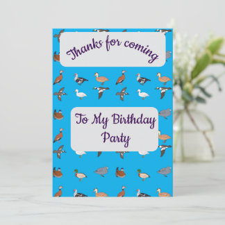 Tack för ditt kort, ankor inbjudningar