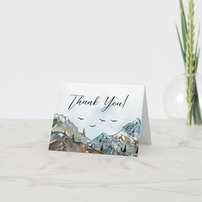 Tack för ditt kort, äventyr Awaits Baby Shower Kort (Framsida)