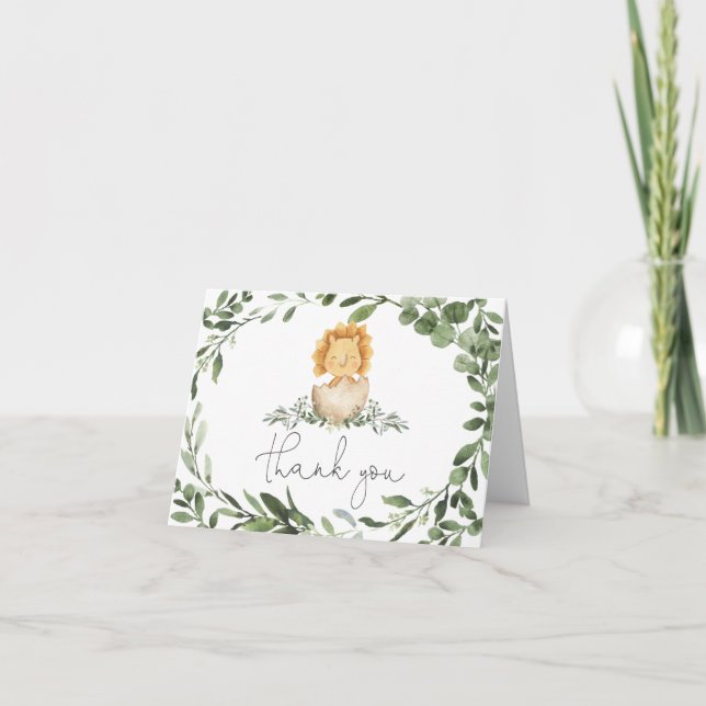 Tack för ditt kort, Baby Dinosaur Baby Shower (Framsida)