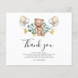 Tack för ditt kort - Bear Baby Shower