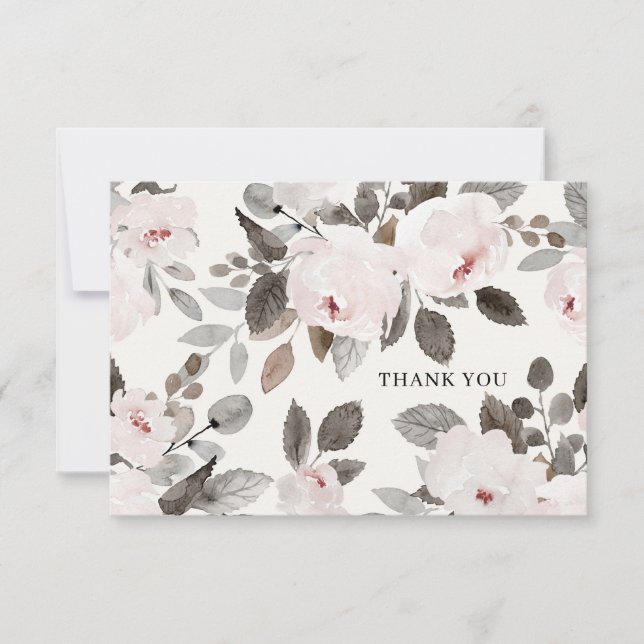 Tack för ditt kort, Beloved Rosa ros Kort (Framsida)