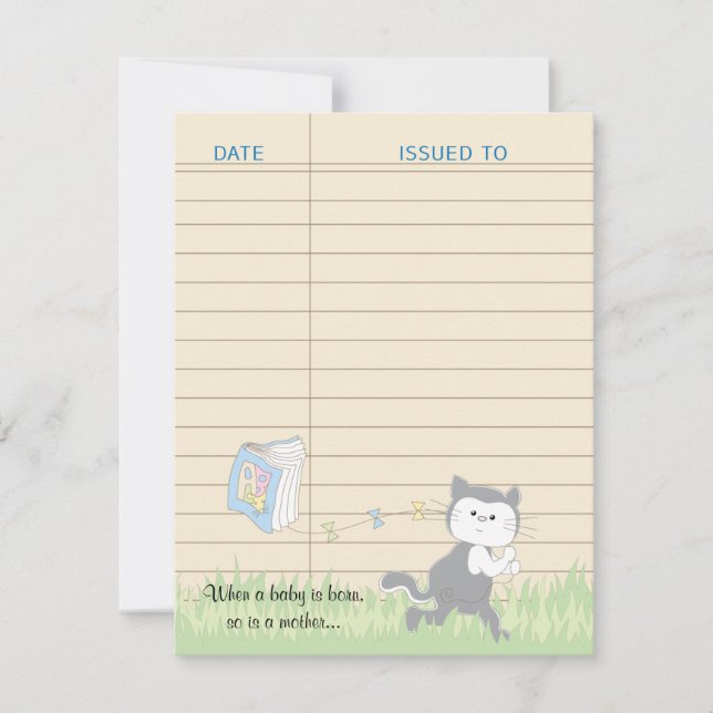 Tack för ditt kort, blått/Bygg en Bibliotek (Framsida)