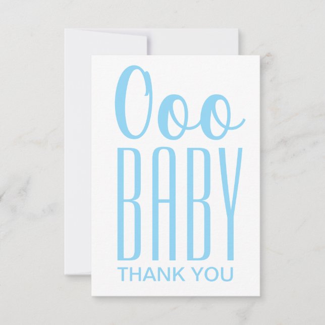 Tack för ditt kort: Blue Oo Baby Tack (Framsida)