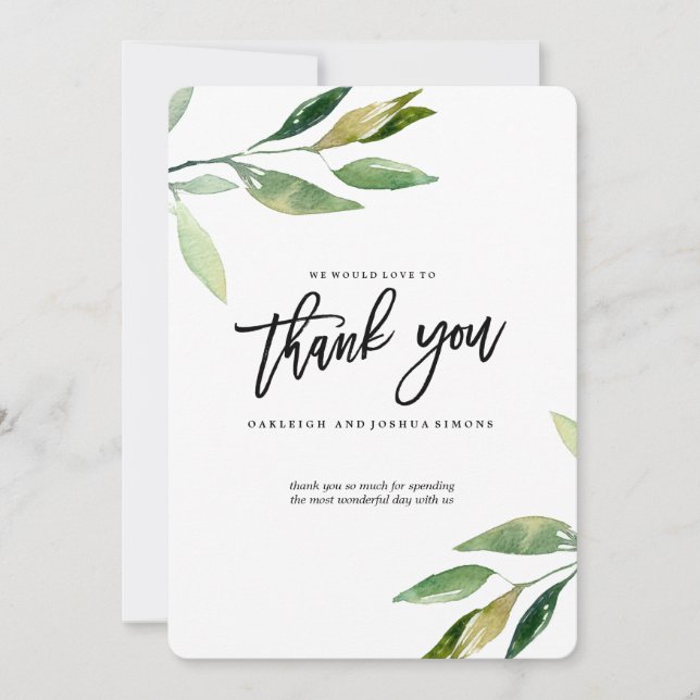 Tack för ditt kort, Bohemian Löv Kort (Framsida)