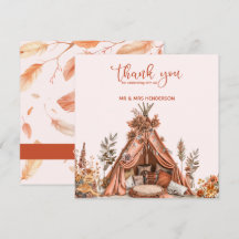 Tack för ditt kort, Bohemian Tält Wildblomma Bröll