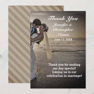 Tack för ditt kort - Bride & Groom Grayed Sunset B