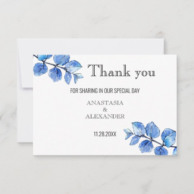 Tack för ditt kort, bröllop. (Framsida)