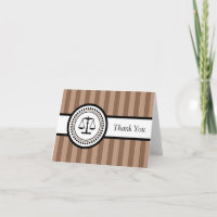 Tack för ditt kort (Brown) i rand Rättsliga skalor