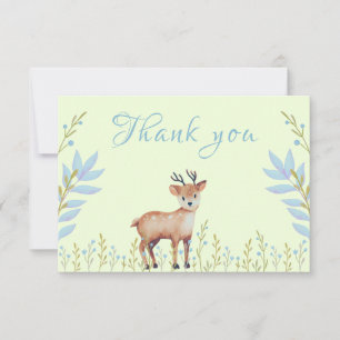Tack för ditt kort, Cute Fawn Boy Shower Kort