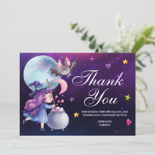 Tack för ditt kort, Cute Witch Halloween Kort