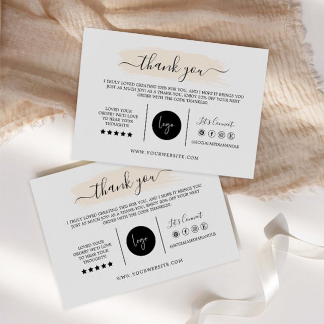 Tack för ditt kort, DIY Marknadsföring-kort. (Thank You Card, DIY Marketing Cards Design,)