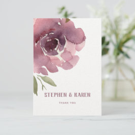 Tack för ditt kort, Dusty Ro Peony Elegant bröllop