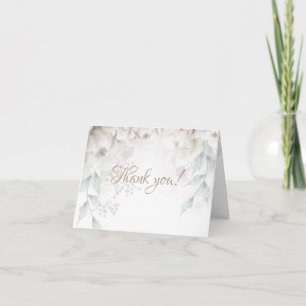 Tack för ditt kort Elegant Alabaster Peonies