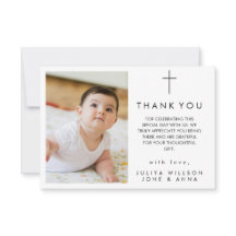 Tack för ditt kort, elegant Photo Baptism