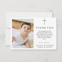 Tack för ditt kort, elegant Photo Baptism Kort