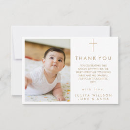Tack för ditt kort, elegant Photo Baptism Kort