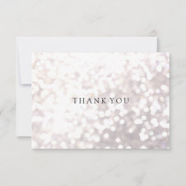 Tack för ditt kort, Elegant White Bokeh Kort