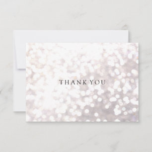 Tack för ditt kort, Elegant White Bokeh Kort