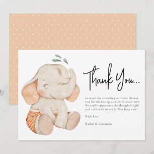 Tack för ditt kort - Elephant Baby Shower