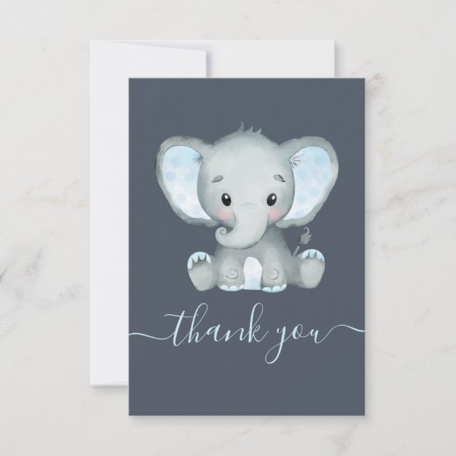 Tack för ditt kort, Elephant Boy Shower (Framsida)