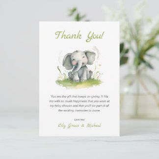 Tack för ditt kort, Elephant Thorn Baby Shower