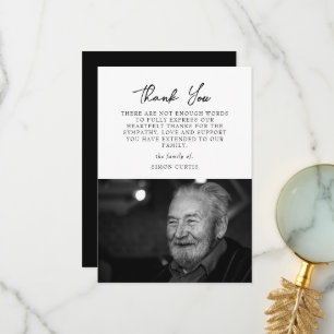 Tack för ditt kort - enkelt fotosympati Calligraph