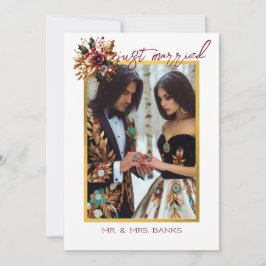 Tack för ditt kort - ett gammaldags bladbröllopsfo