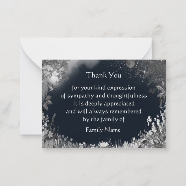 Tack för ditt kort, Fairytale World Anteckningskort (Framsida)