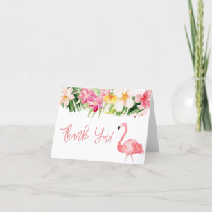 Tack för ditt kort, Flamingo Baby Shower Kort