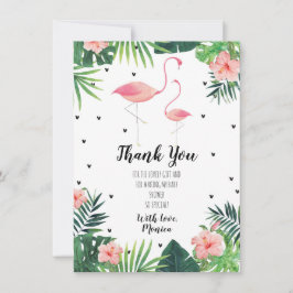 Tack för ditt kort, Flamingo Theter Baby Shower Inbjudningar