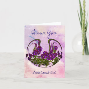 Tack för ditt kort för abstrakt Flowers Blå himmel