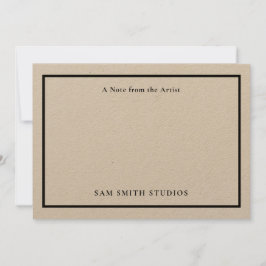 Tack för ditt kort för anpassade Artist