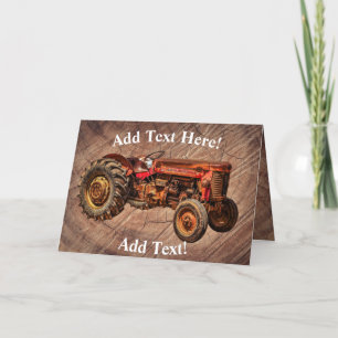 Tack för ditt kort för Antique Red Tractor