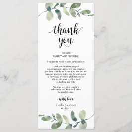 Tack för ditt kort för att bröllop Ställe ställer