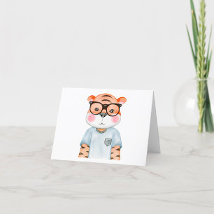 Tack för ditt kort för att tända tiger-illustratio