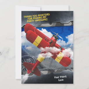 Tack för ditt kort för Aviator Flygplan